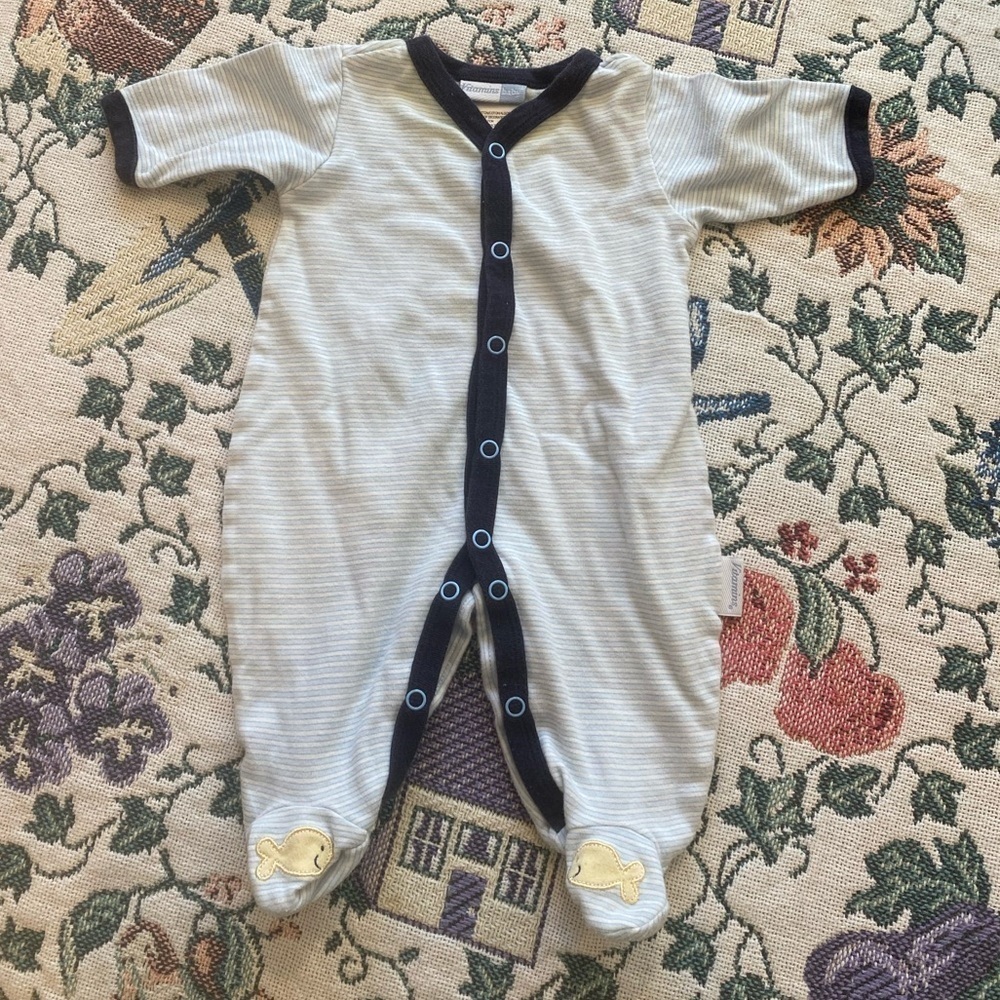 3/$15 SALE Vitamins Baby 3M Footies with Goldfish Detail